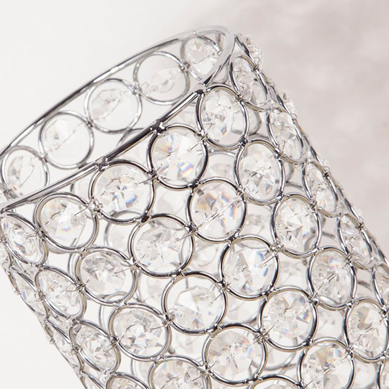 Skorter | Crystal Table Lamp - Modern Night Light with Chrome Finish
