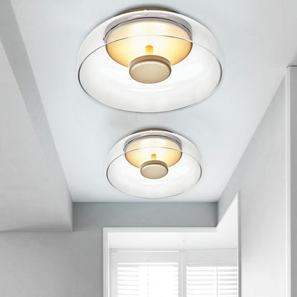 Bowl LED Flushmount Ceiling Lamp Modern Glass Entryway Flush-Mount Light Fixture