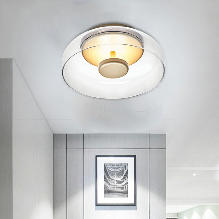 Bowl LED Flushmount Ceiling Lamp Modern Glass Entryway Flush-Mount Light Fixture