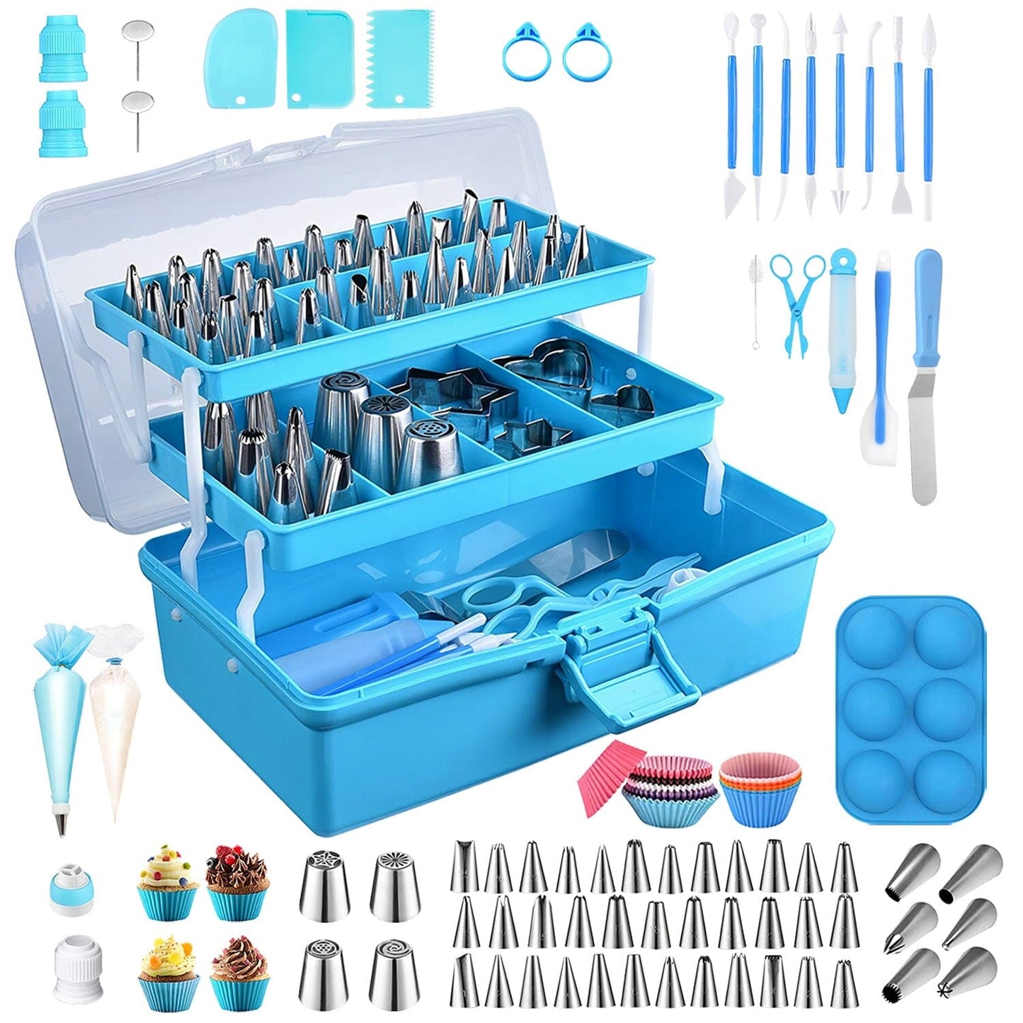 Skorter | 236 pieces: Cake decorating set Baking tools with piping tips Connectors
