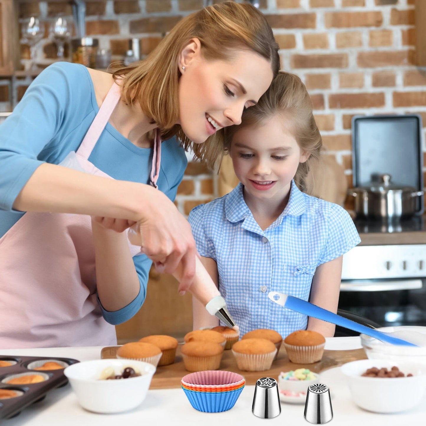 Skorter | 236 pieces: Cake decorating set Baking tools with piping tips Connectors