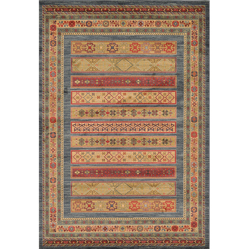 Skorter | Casual Multicolor Geo Rug Polyester Western Area Rug Non-Slip Machine Washable Easy Care Indoor Rug for Living Room