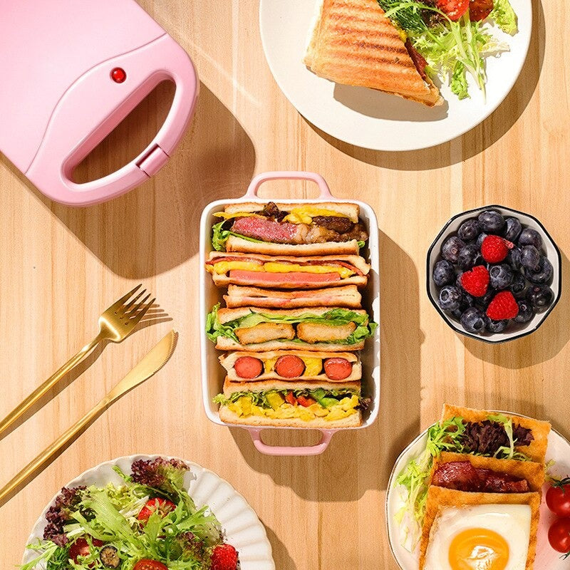 Skorter | 2-in-1 Sandwich Maker & Toaster | Non-Stick Auto-Sealing Plates for Quick Breakfasts, Snacks & Easy Cleanup