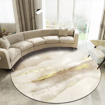 Skorter | Casual Living Room Rug Multi-Colored Abstract Printed Indoor Rug Polyester Pet-Friendly Stain-Resistant Rug