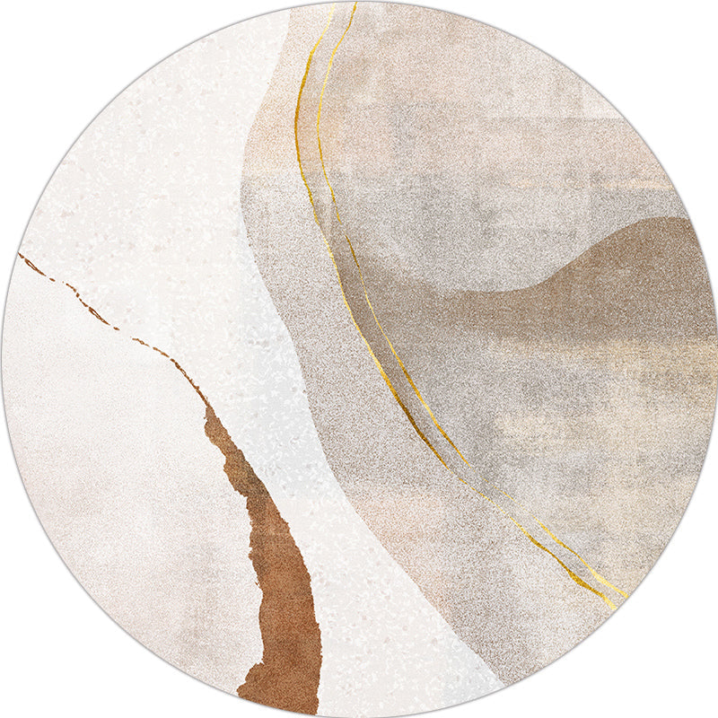 Skorter | Casual Living Room Rug Multi-Colored Abstract Printed Indoor Rug Polyester Pet-Friendly Stain-Resistant Rug