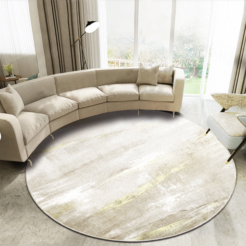 Skorter | Casual Living Room Rug Multi-Colored Abstract Printed Indoor Rug Polyester Pet-Friendly Stain-Resistant Rug