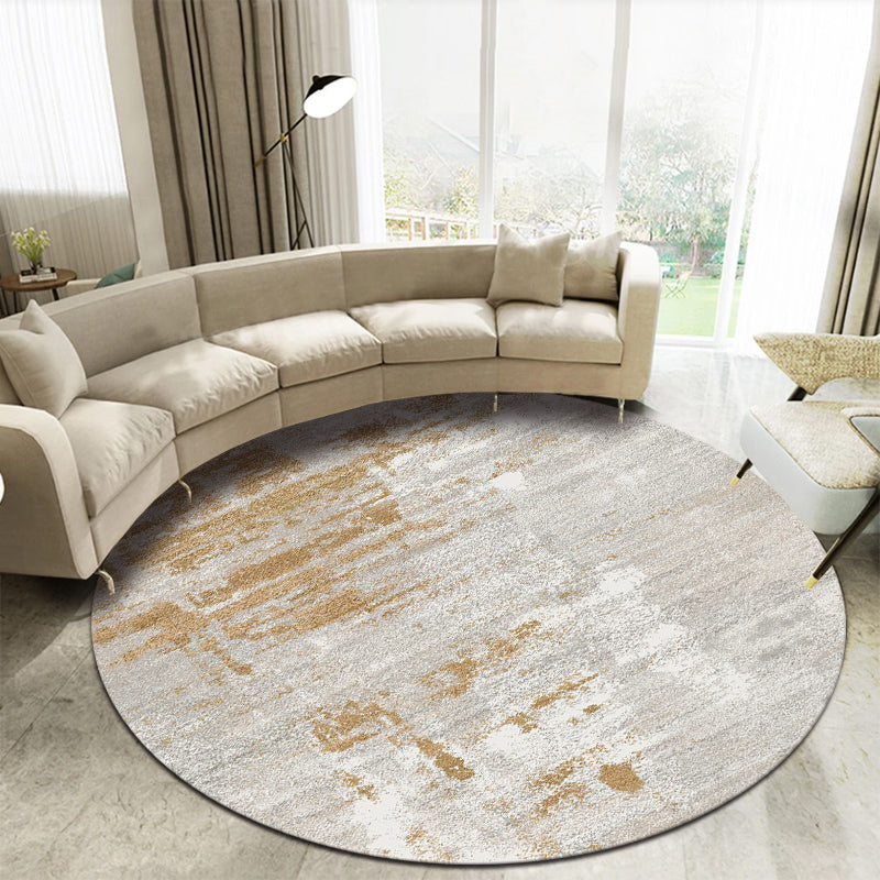 Skorter | Casual Living Room Rug Multi-Colored Abstract Printed Indoor Rug Polyester Pet-Friendly Stain-Resistant Rug