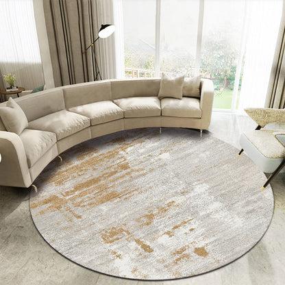 Skorter | Casual Living Room Rug Multi-Colored Abstract Printed Indoor Rug Polyester Pet-Friendly Stain-Resistant Rug