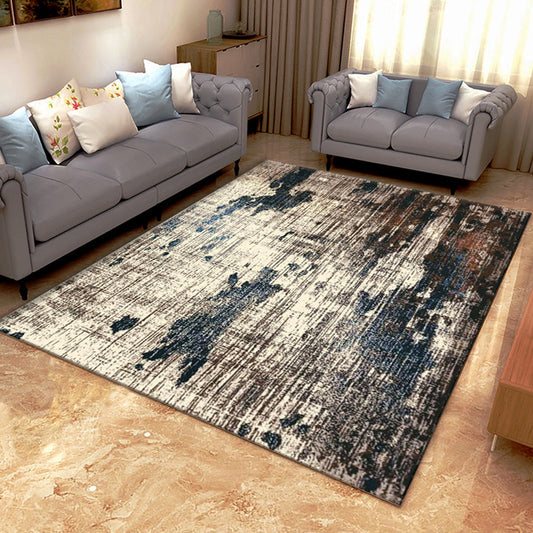 Skorter | Cozy Decorative Rug Multicolor Abstract Printed Indoor Rug Polyester Non-Slip Pet-Friendly Easy Care Rug