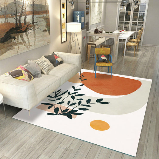 Skorter | Casual Living Room Rug Multicolored Color Blocked Rug Polypropylene Non-Slip Easy to Care Indoor Rug