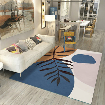 Skorter | Casual Living Room Rug Multicolored Color Blocked Rug Polypropylene Non-Slip Easy to Care Indoor Rug