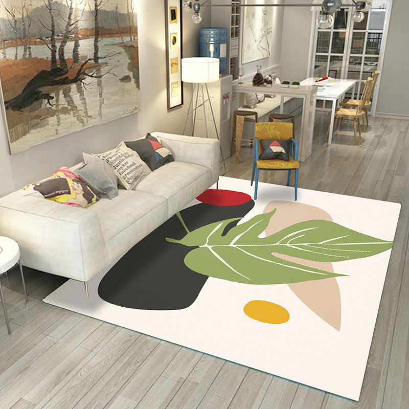 Skorter | Casual Living Room Rug Multicolored Color Blocked Rug Polypropylene Non-Slip Easy to Care Indoor Rug