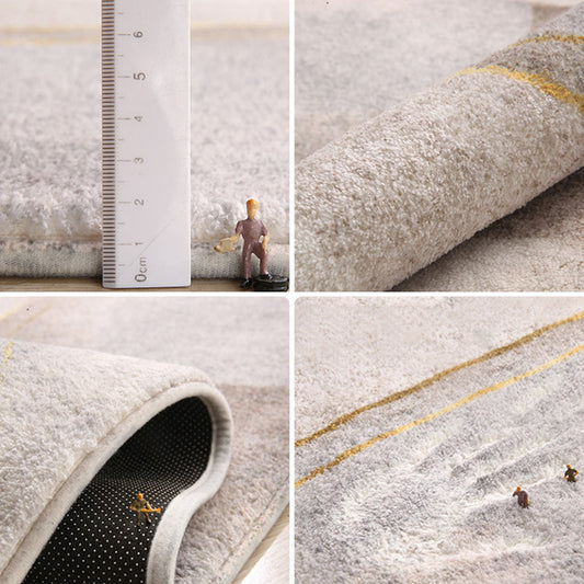 Skorter | Comfort Hand-printed Carpet Multicolored Lambswool Area Rug Non-slip Back Easy-care Indoor Rug for the Bedroom