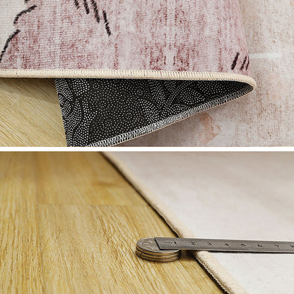 Skorter | Cute Cartoon Pattern Carpet Multicolor Polypropylene Indoor Carpet Non-Slip Easy to Care Area Rug for Kids Room