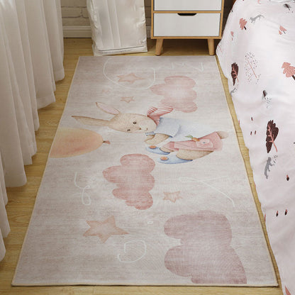 Skorter | Cute Cartoon Pattern Carpet Multicolor Polypropylene Indoor Carpet Non-Slip Easy to Care Area Rug for Kids Room