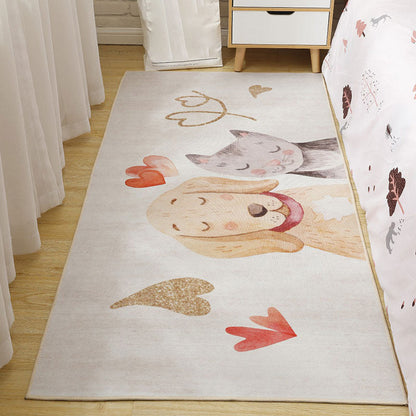 Skorter | Cute Cartoon Pattern Carpet Multicolor Polypropylene Indoor Carpet Non-Slip Easy to Care Area Rug for Kids Room