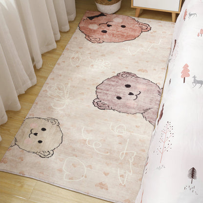Skorter | Cute Cartoon Pattern Carpet Multicolor Polypropylene Indoor Carpet Non-Slip Easy to Care Area Rug for Kids Room