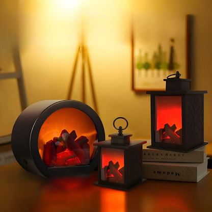 Skorter | RadiantFlame LED Lantern – Realistic Flame Table Lamp for Cosy Ambient Lighting