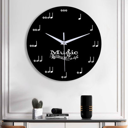 Skorter | Music notes wall decoration quiet round clock