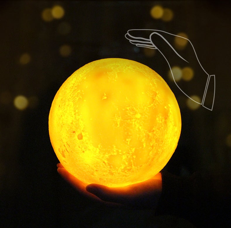 Skorter | Creative Mini Rechargeable 3D Printed Moon 1-Light LED Table Lamp