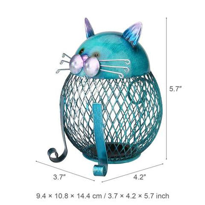 skorter | Artistic Blue Kitty Piggy Bank
