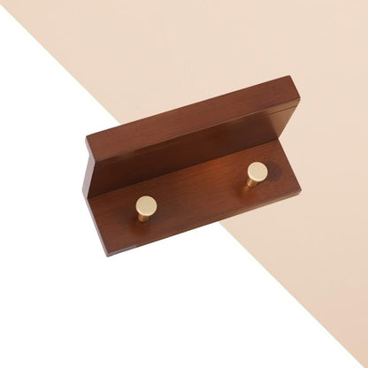 Skorter | Huxley Wall Shelf with Gold Hooks