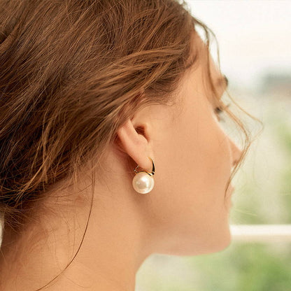 Skorter | Black Pearl Earrings  Available in White Champagne Grey Gold and Black  Pearl Dangle Earrings