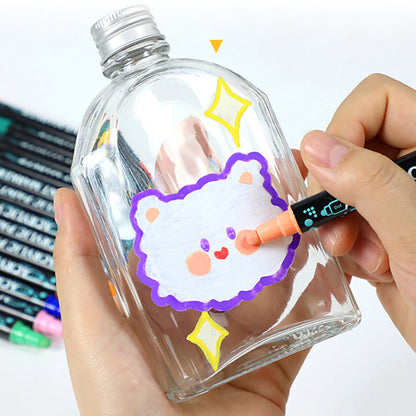 Skorter | 24 Colors Double Tip Acrylic Paint Pens