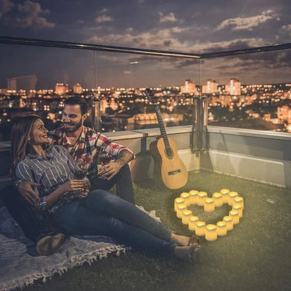 Skorter | Battery-operated LED tealights with warm white flickering effect