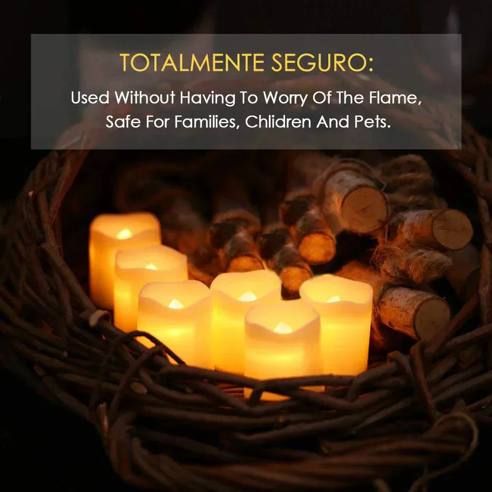 Skorter | Battery-operated LED tealights with warm white flickering effect