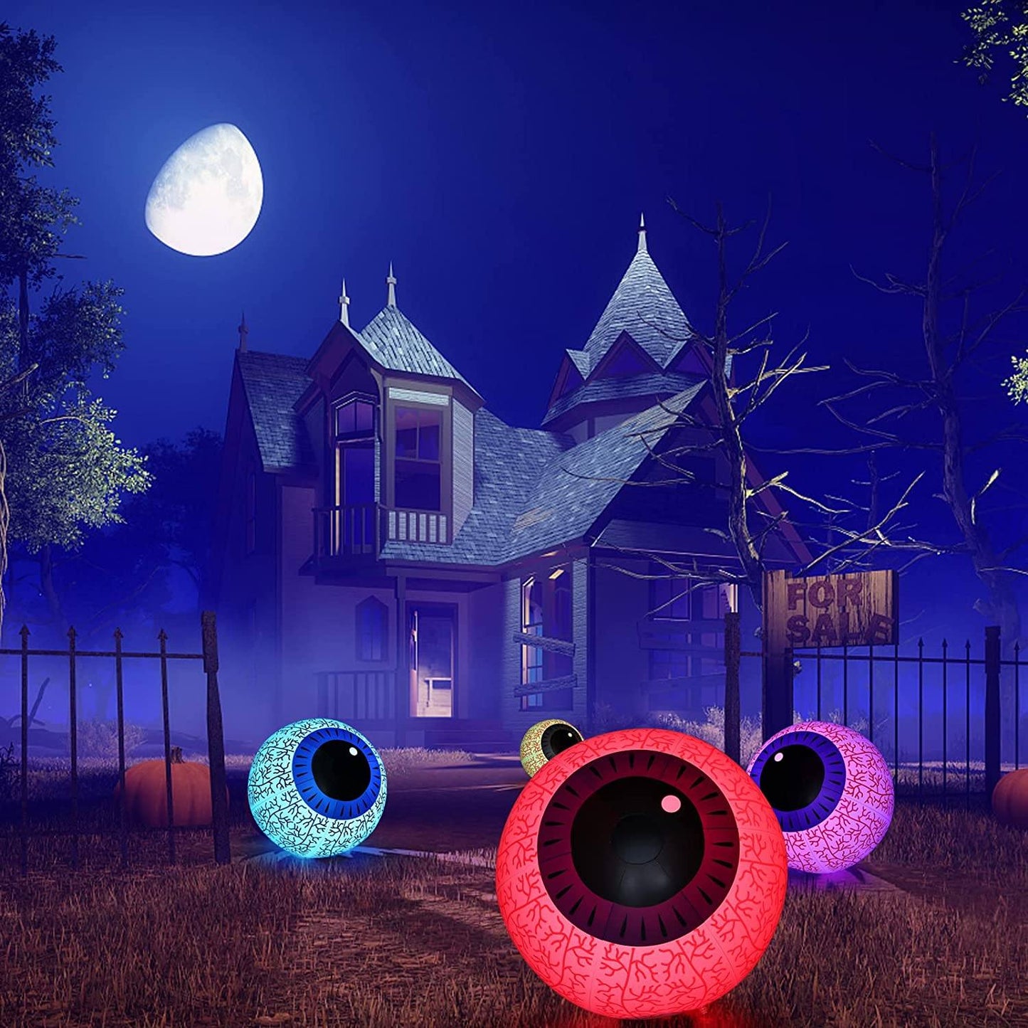 Skorter | 24-inch Halloween inflatable ghost eye decor