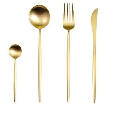 Skorter | 24-Piece Stainless Steel Gold-Silver Luxury Cutlery - RoyalGlow