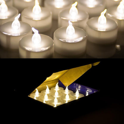 Skorter | 24-piece: Warm white tea lights timer flameless smokeless candles