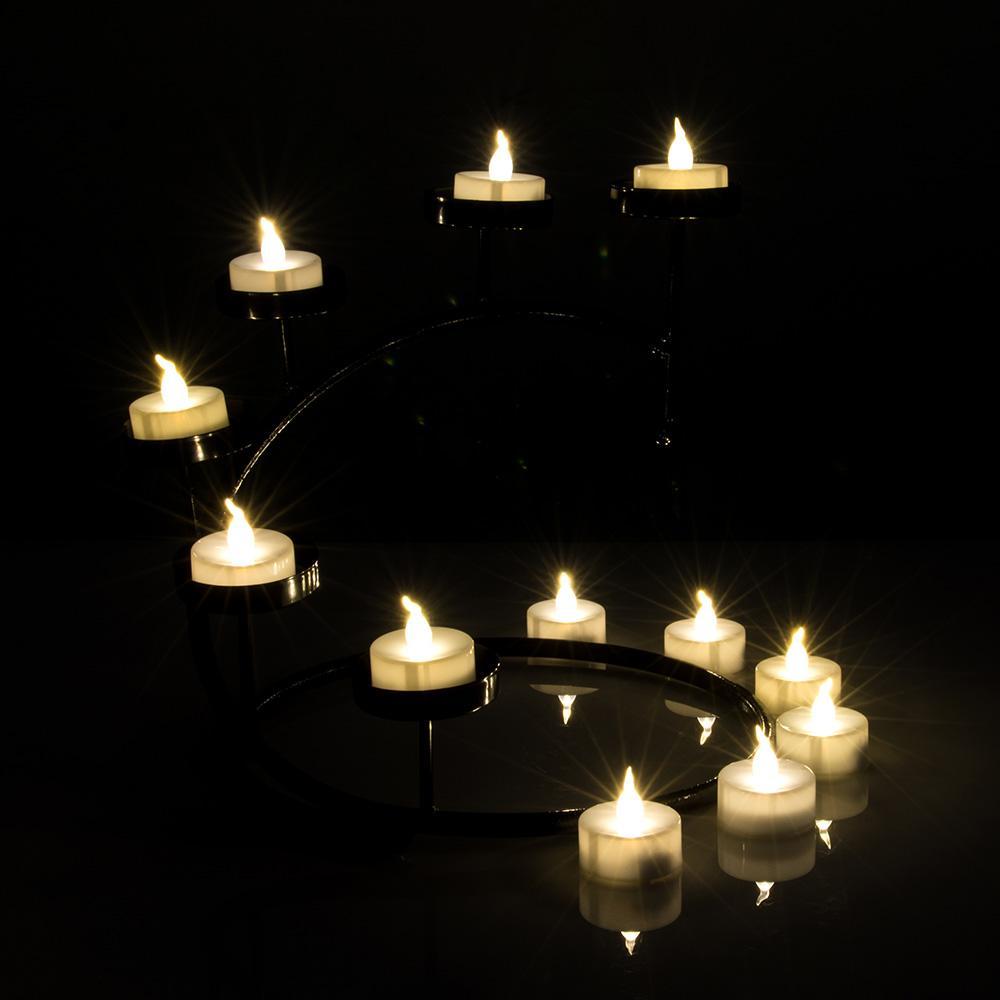 Skorter | 24-piece: Warm white tea lights timer flameless smokeless candles