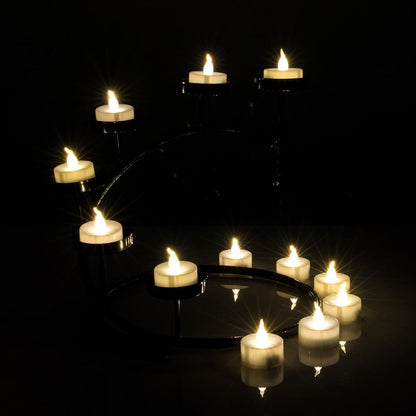 Skorter | 24-piece: Warm white tea lights timer flameless smokeless candles