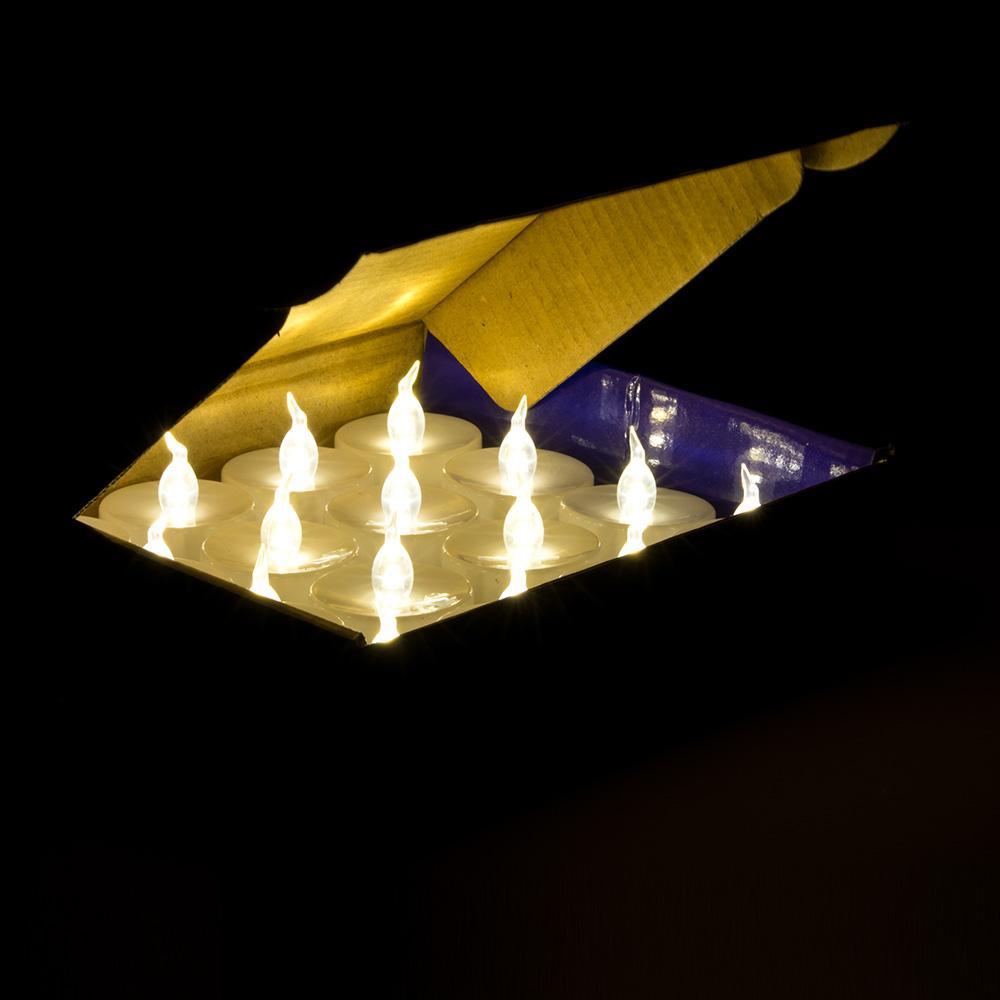 Skorter | 24-piece: Warm white tea lights timer flameless smokeless candles