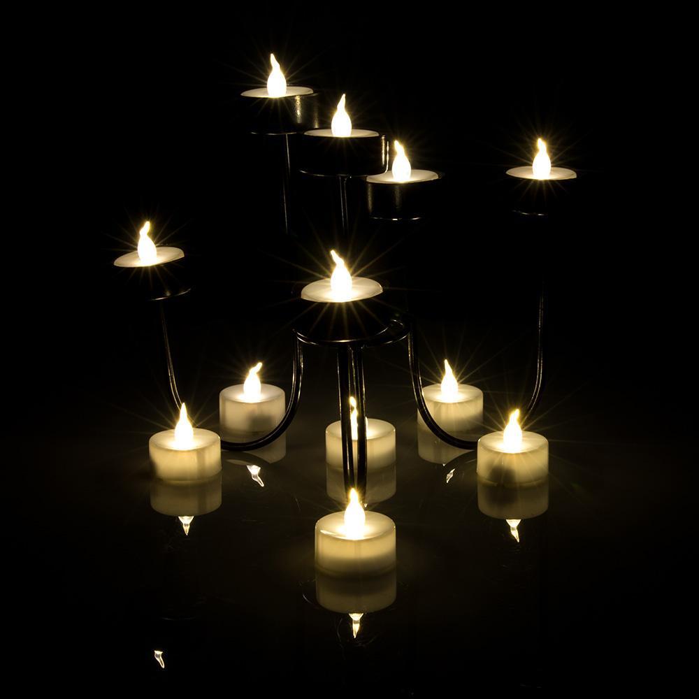 Skorter | 24-piece: Warm white tea lights timer flameless smokeless candles