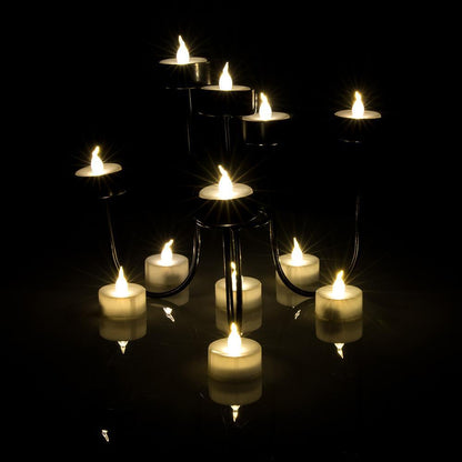 Skorter | 24-piece: Warm white tea lights timer flameless smokeless candles