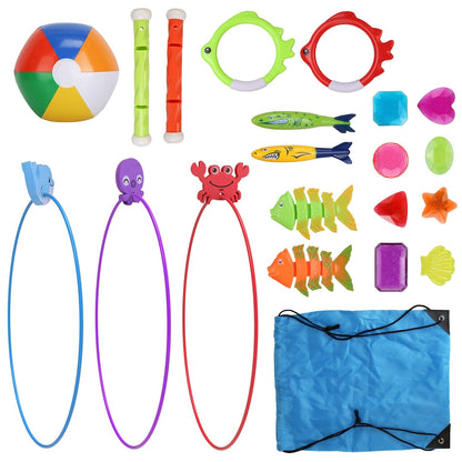 Skorter | 24 Pieces: Diving Set for Swimming Pool for 3+ Years Old