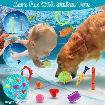 Skorter | 24-piece: Diving toys swimming pool for 3+ years old