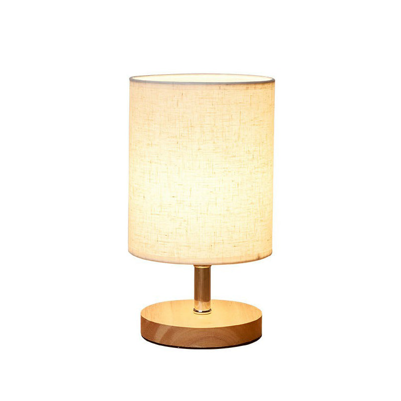 Skorter | LinenWood Minimalist Table Lamp – Natural Wooden Base & Linen Shade for Warm, Modern Lighting
