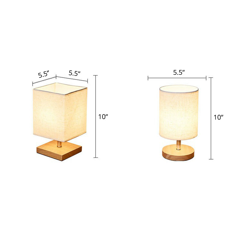 Skorter | LinenWood - Minimalist Table Lamp of Linen and Wood