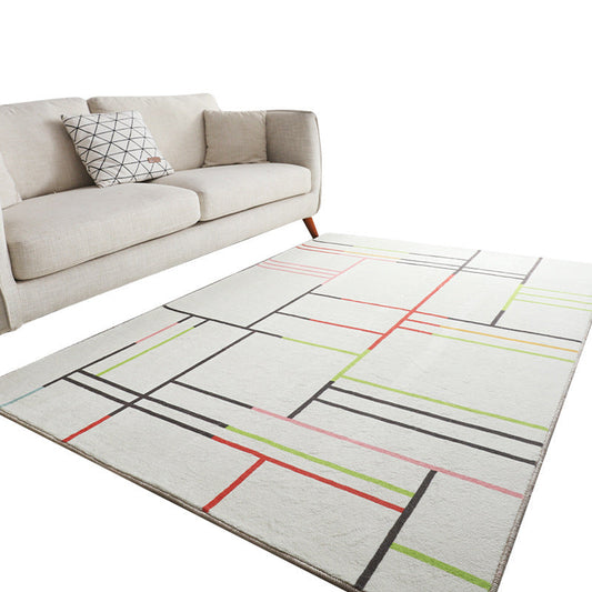 Skorter | Antique Living Room Rug Multicolored Flower Pattern Rug Non-Slip Back Pet Friendly Easy to Care Indoor Rug