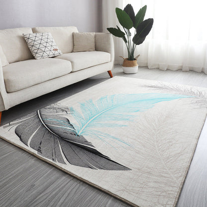 Skorter | Antique Living Room Rug Multicolored Flower Pattern Rug Non-Slip Back Pet Friendly Easy to Care Indoor Rug