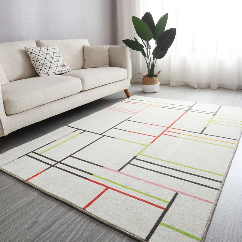 Skorter | Antique Living Room Rug Multicolored Flower Pattern Rug Non-Slip Back Pet Friendly Easy to Care Indoor Rug