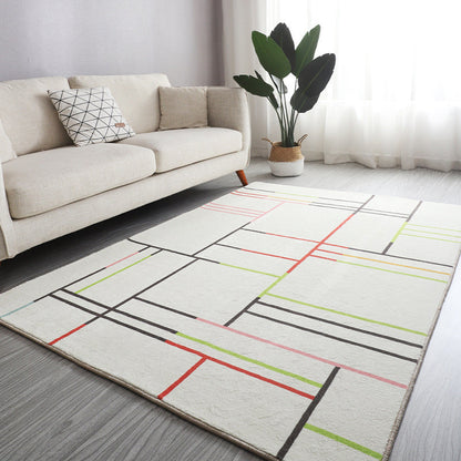 Skorter | Antique Living Room Rug Multicolored Flower Pattern Rug Non-Slip Back Pet Friendly Easy to Care Indoor Rug