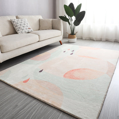 Skorter | Antique Living Room Rug Multicolored Flower Pattern Rug Non-Slip Back Pet Friendly Easy to Care Indoor Rug