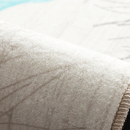 Skorter | Antique Living Room Rug Multicolored Flower Pattern Rug Non-Slip Back Pet Friendly Easy to Care Indoor Rug