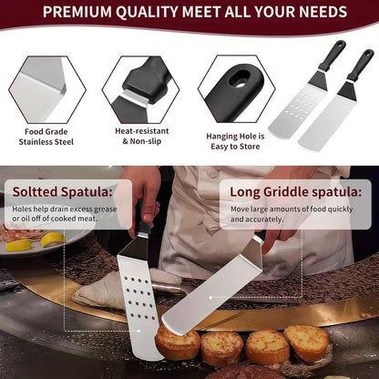 Skorter | 245-piece set: Frying pan spatula kit with storage bag