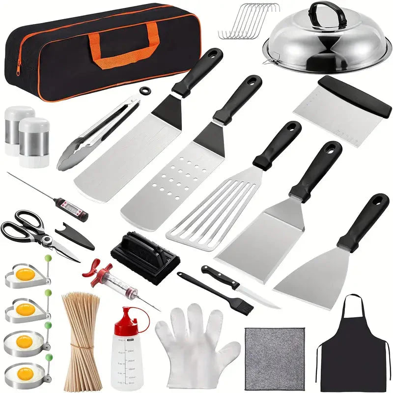 Skorter | 245-piece set: Frying pan spatula kit with storage bag